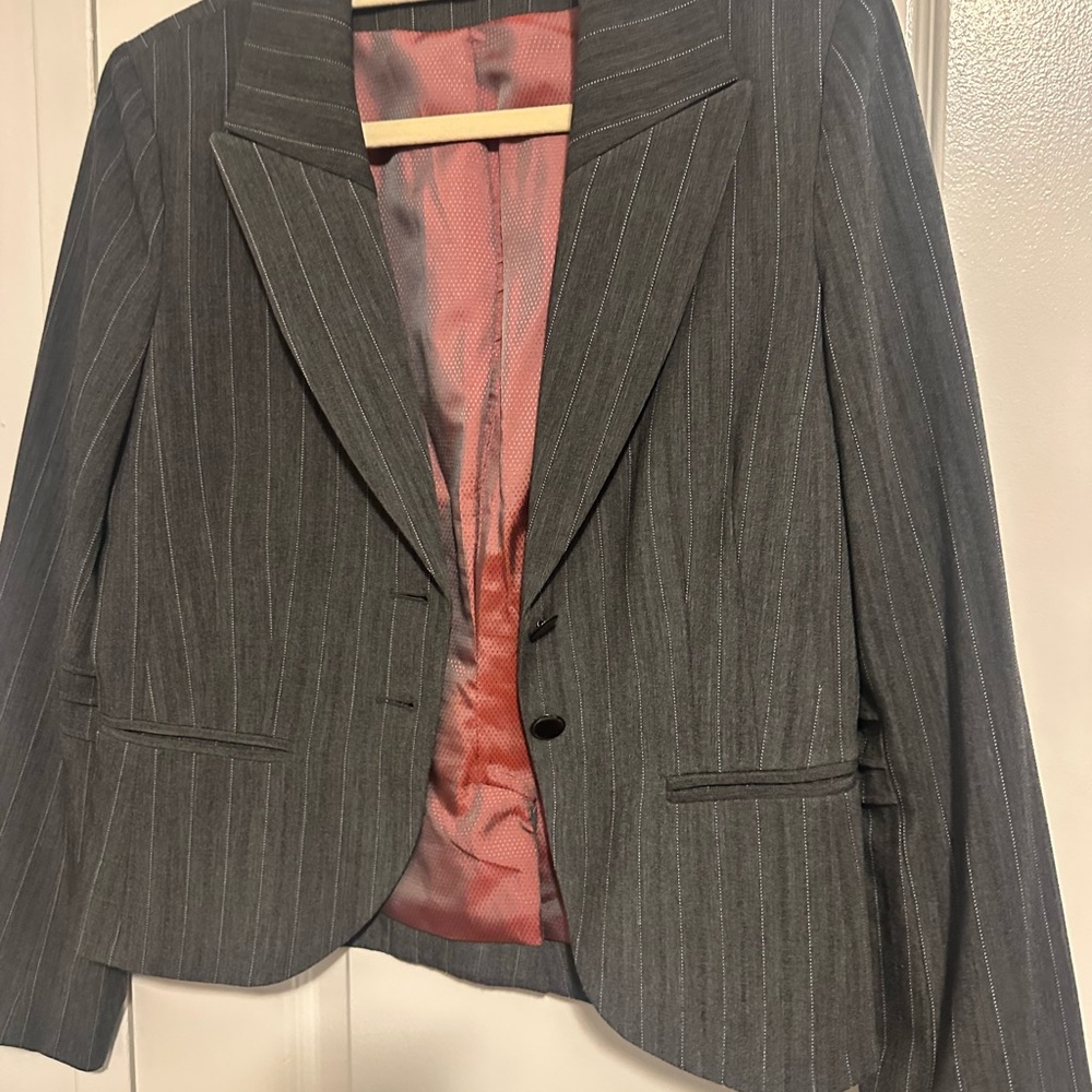 Gray Pinstripe Blazer
